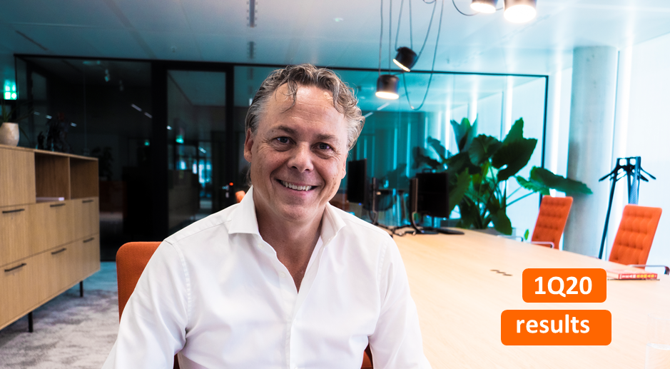 Man is talking in camera